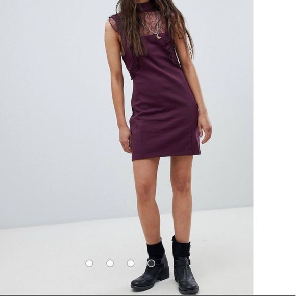 NWT Free People Beaumont Muse Lace Detail Dress - Picture 8 of 8